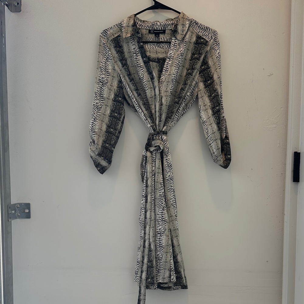 INC International Concepts Black and White Patterned Dress